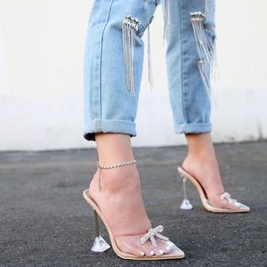 Sweet But Sassy Heels Clear/Nude